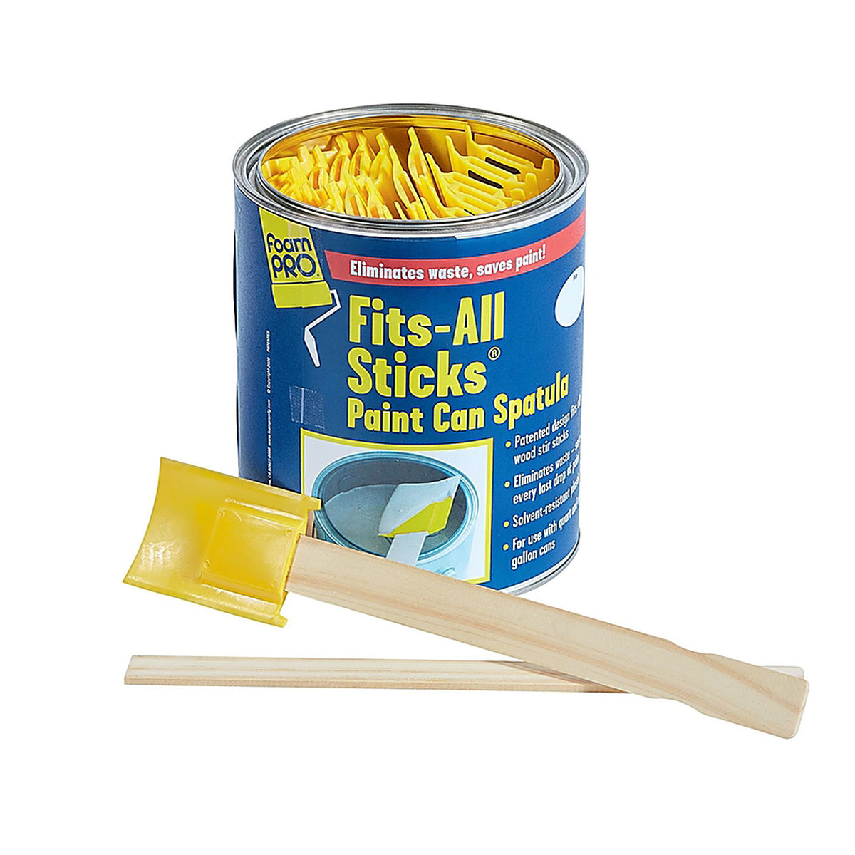 FoamPro 141 Fits-All Sticks Yellow Plastic Paint Spatula
