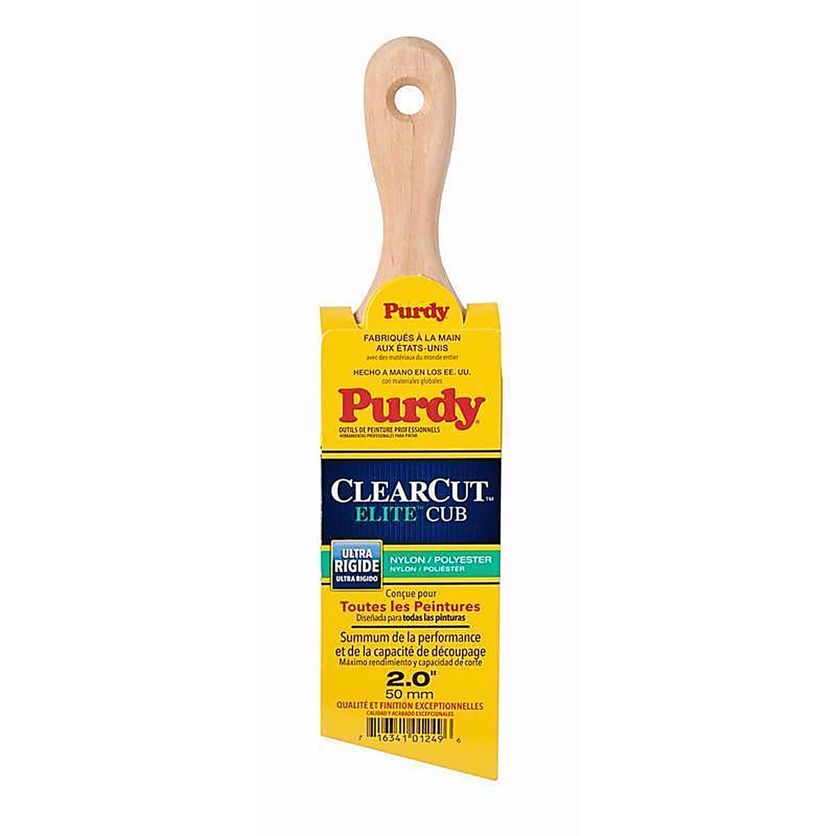 Purdy 144153820 Clearcut Elite Cub 2 in. Ultra Stiff Angle Trim Paint Brush