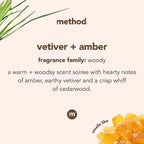 Method 327626 Premium Vetiver & Amber Scent Gel Hand Wash 12 oz