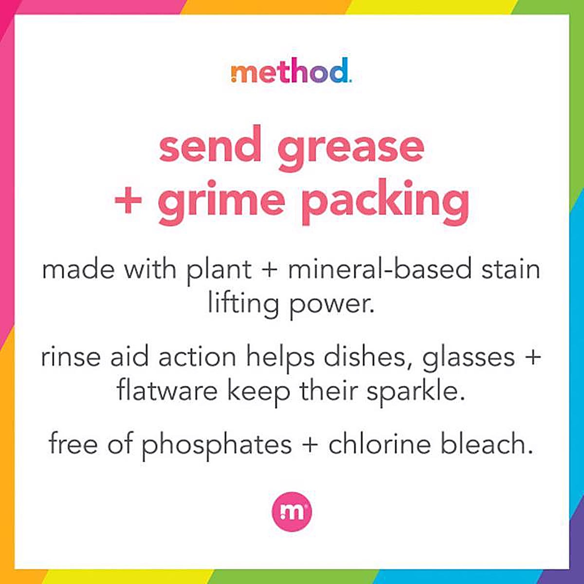 Method 329100 Free & Clear Scent Pods Dishwasher Detergent 17.2 oz 30 pk