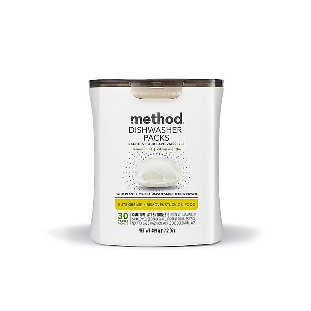 Method 329101 Lemon Mint Scent Pods Dishwasher Detergent 17.2 oz 30 pk