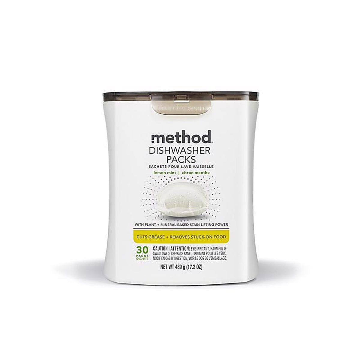Method 329101 Lemon Mint Scent Pods Dishwasher Detergent 17.2 oz 30 pk