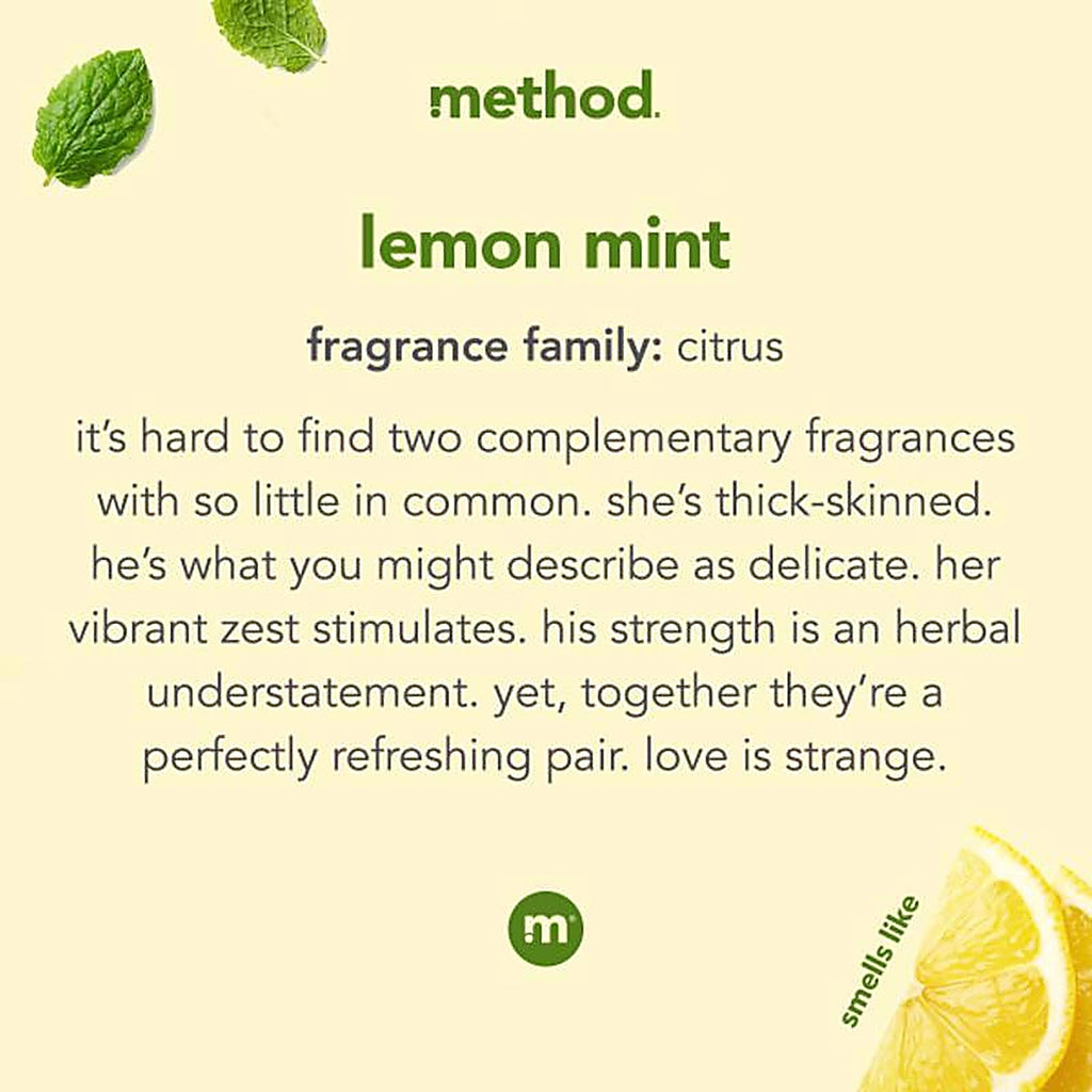 Method 329101 Lemon Mint Scent Pods Dishwasher Detergent 17.2 oz 30 pk