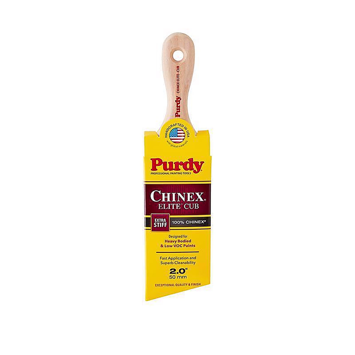 Purdy 144553920 Chinex Elite Cub 2 in. Extra Stiff Angle Trim Paint Brush