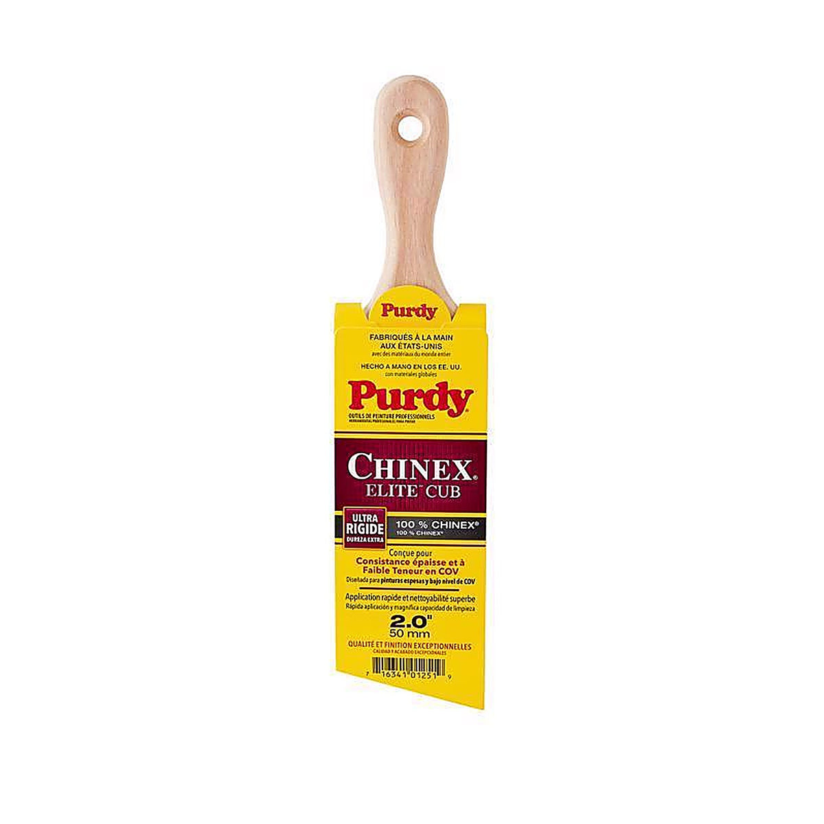 Purdy 144553920 Chinex Elite Cub 2 in. Extra Stiff Angle Trim Paint Brush