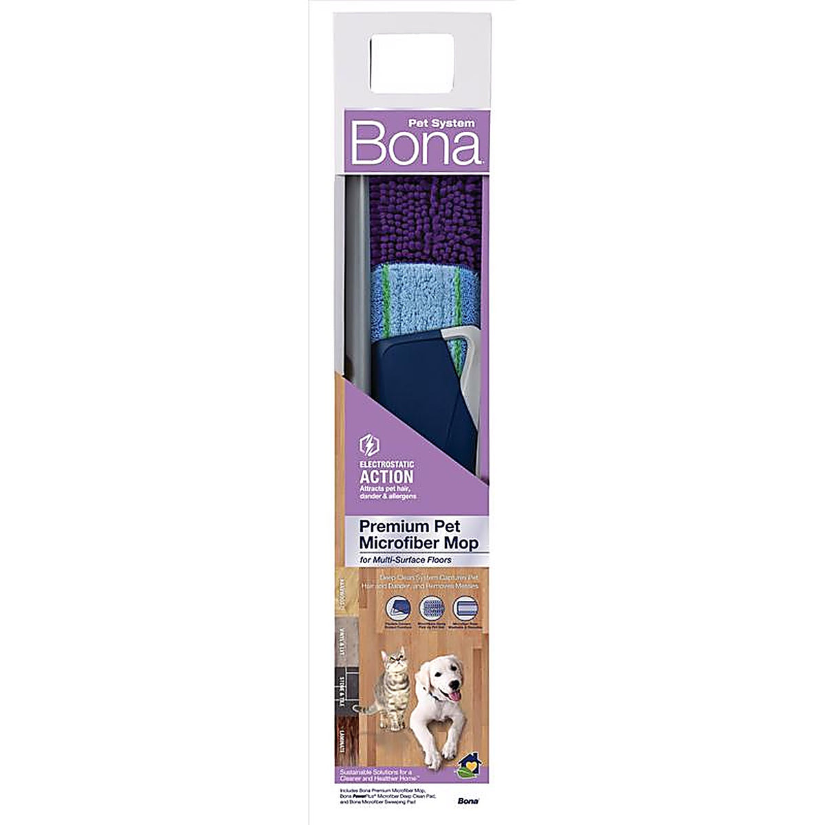 Bona WM710013614 Pet System 16.5 in. W Dry Mop