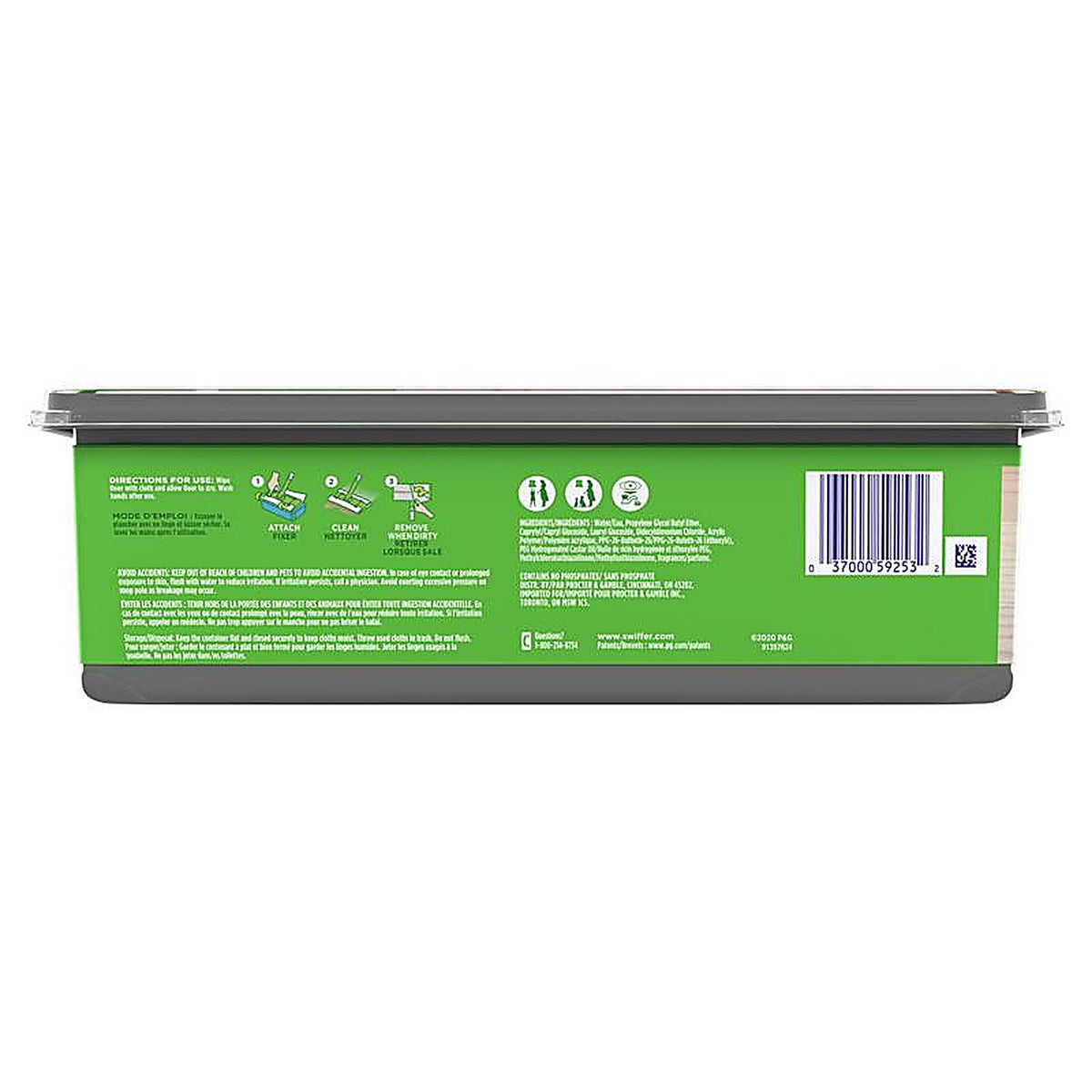 Swiffer 59253 Sweeper 5.4 in. Wet Microfiber Mop Refill Pad 20 pk