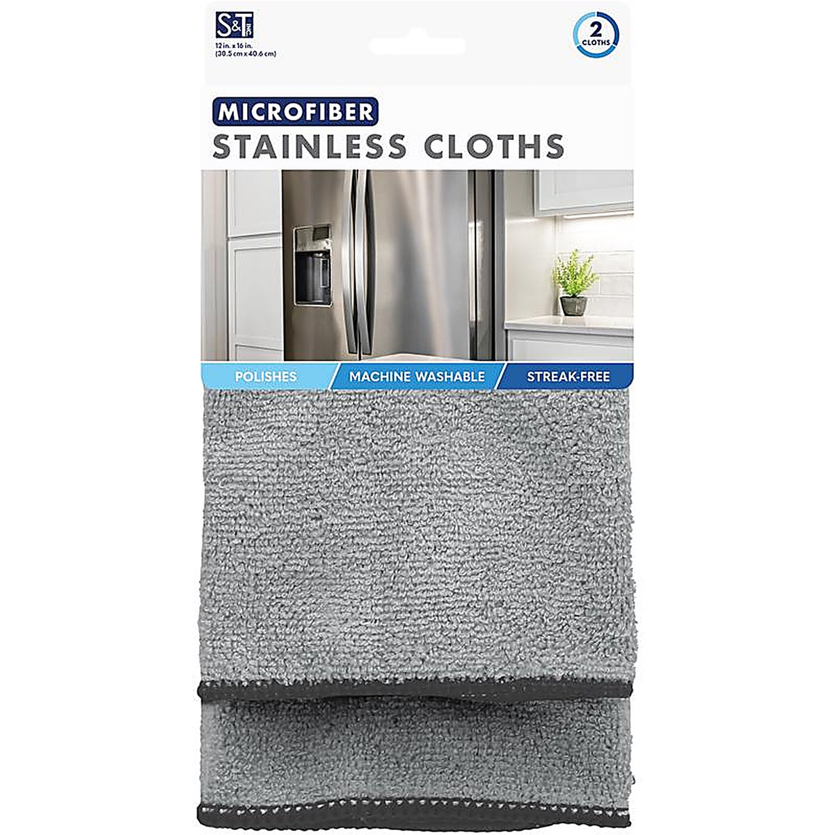 Schroeder & Tremayne - 239700 - Microfiber Cleaning Cloth 12 In. W X 16 In. L 2 Pack