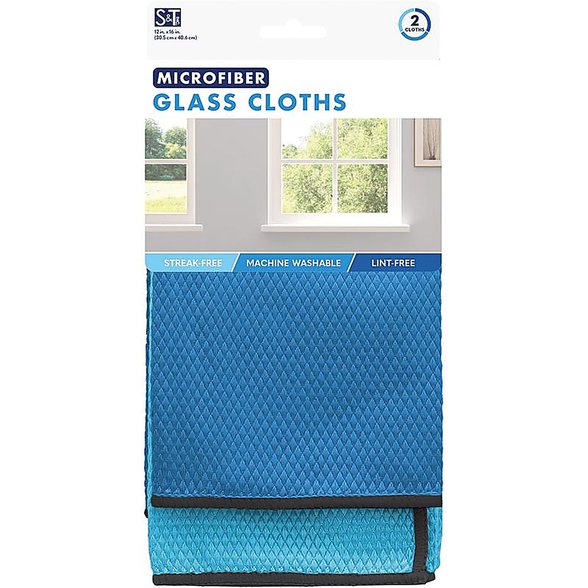 Schroeder & Tremayne - 239500 - Microfiber Cleaning Cloth 12 In. W X 16 In. L 2 Pack
