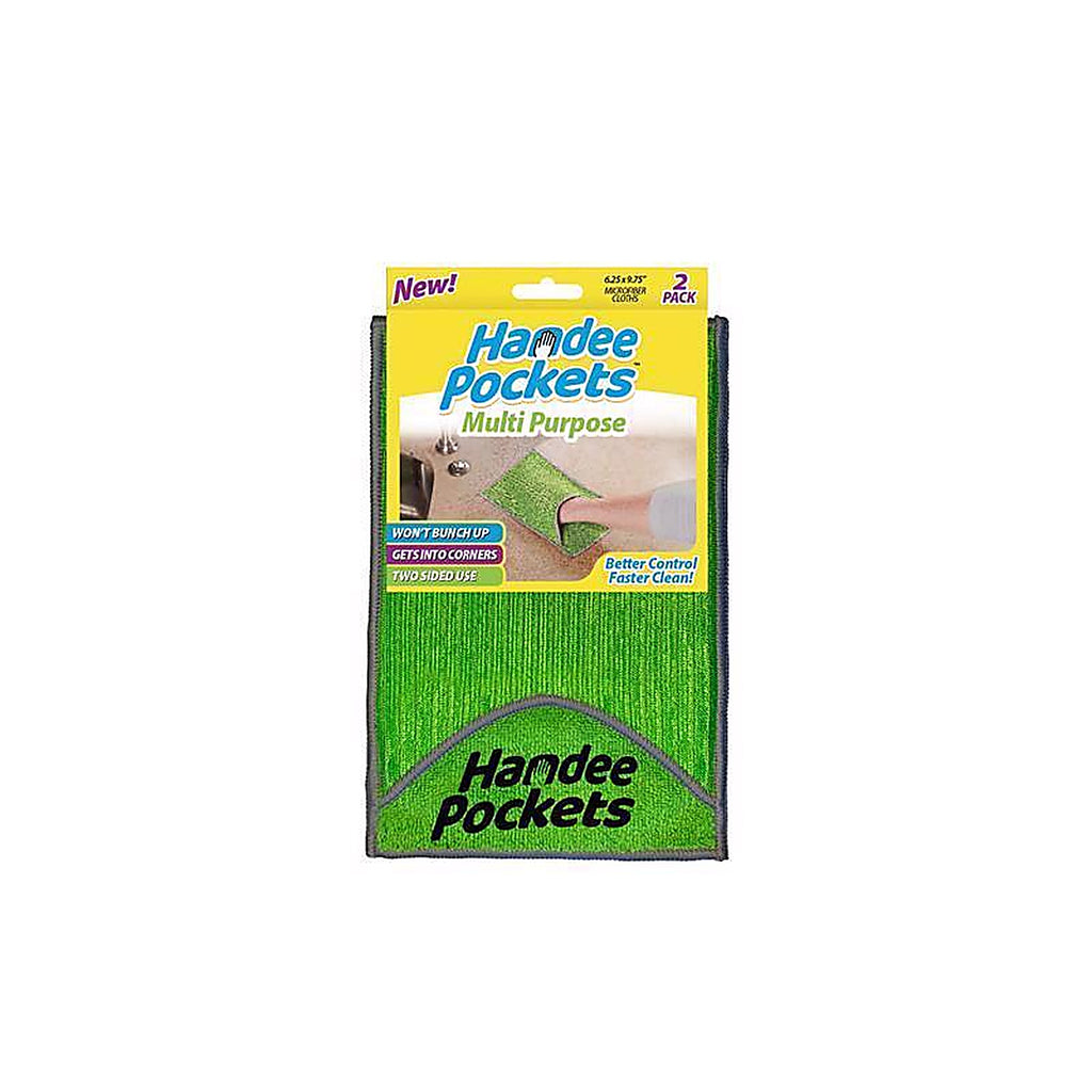 Handee Pockets - 33124 - Microfiber Cleaning Cloth 6.25 In. W X 9.75 In. L 2 Pack