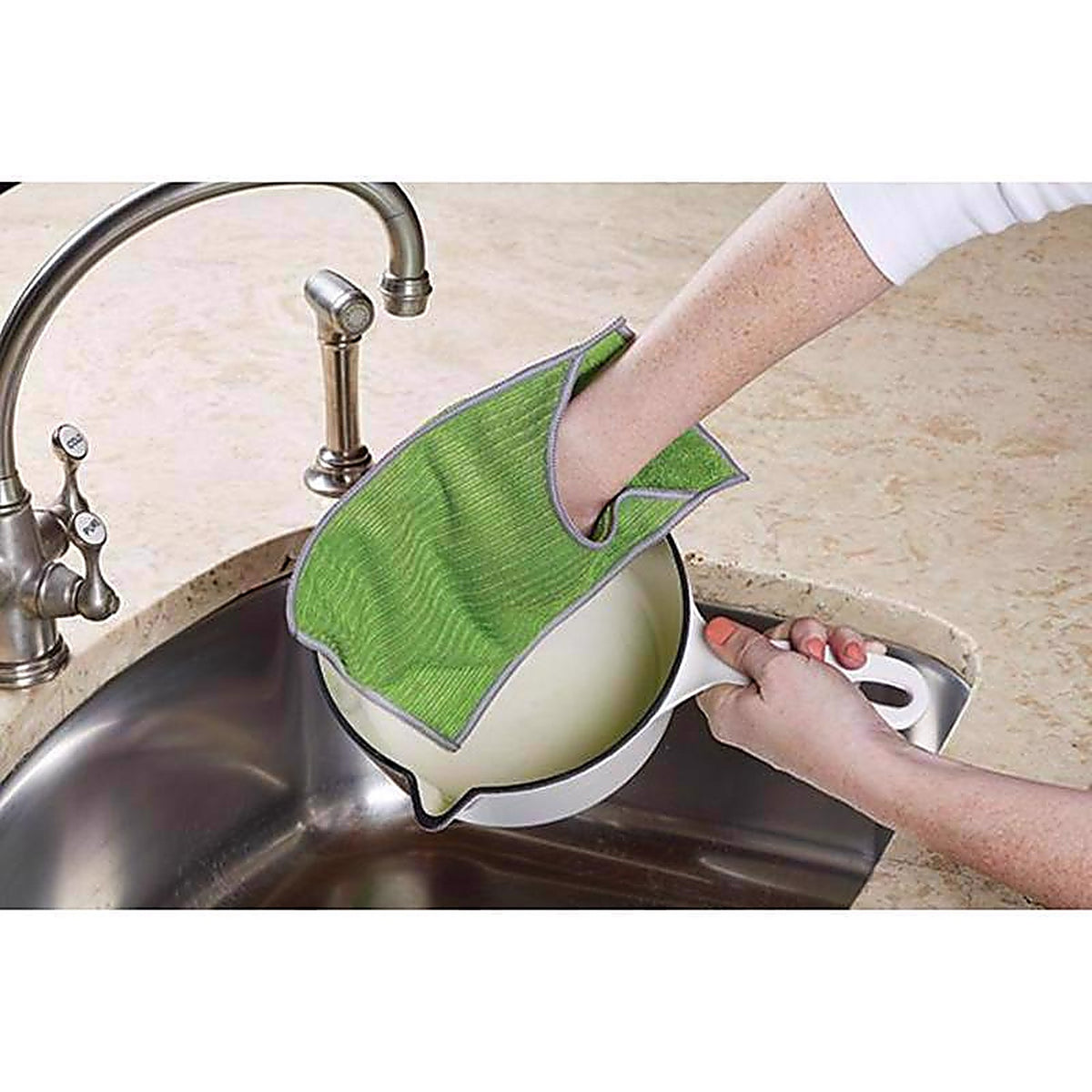Handee Pockets - 33124 - Microfiber Cleaning Cloth 6.25 In. W X 9.75 In. L 2 Pack