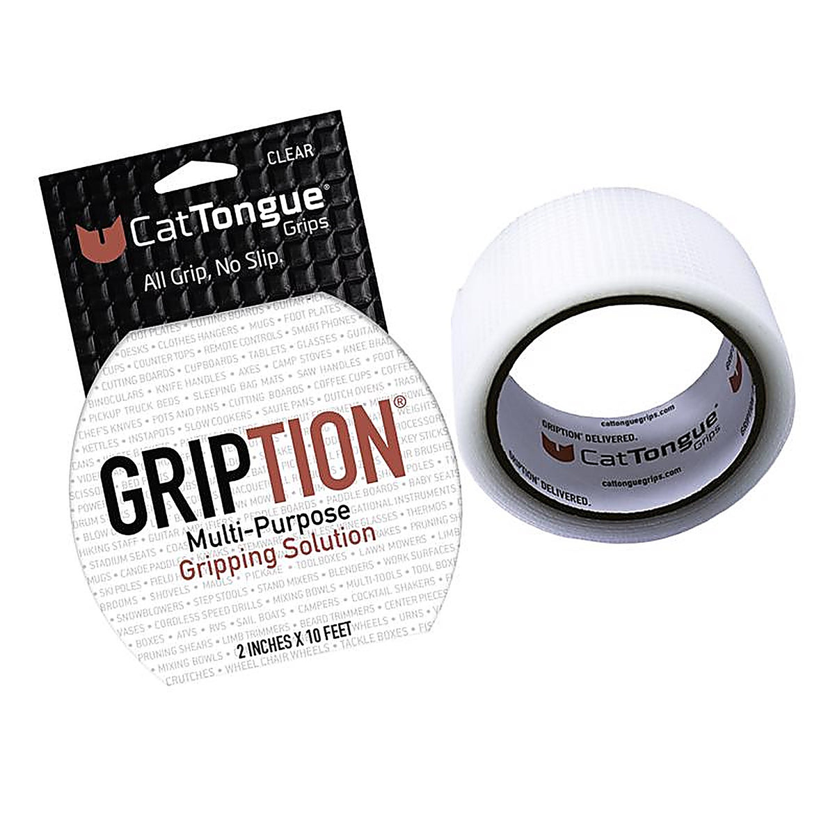 Cattongue Grips - UC18-00161 - Gription Clear Anti-Slip Tape 2 In. W X 10 Ft. L 1 Pack