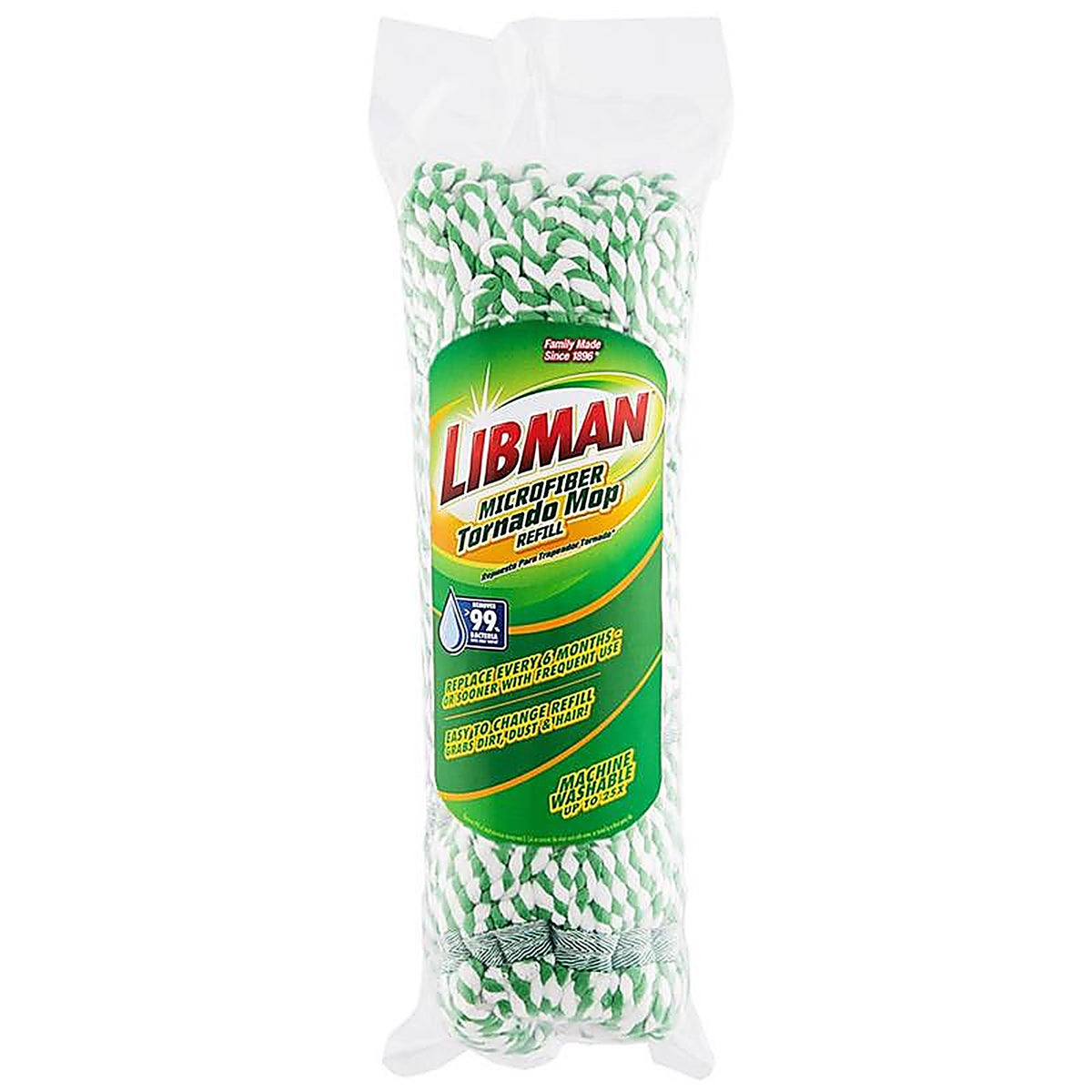 Libman 1563 Tornado Wet Microfiber Mop Refill 1 pk