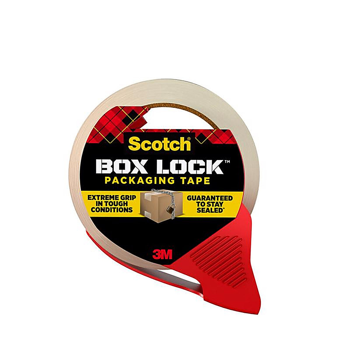 3M 3950-RD-12GC Scotch Box Lock 1.88 in. W X 54.6 yd L Packing Tape Clear