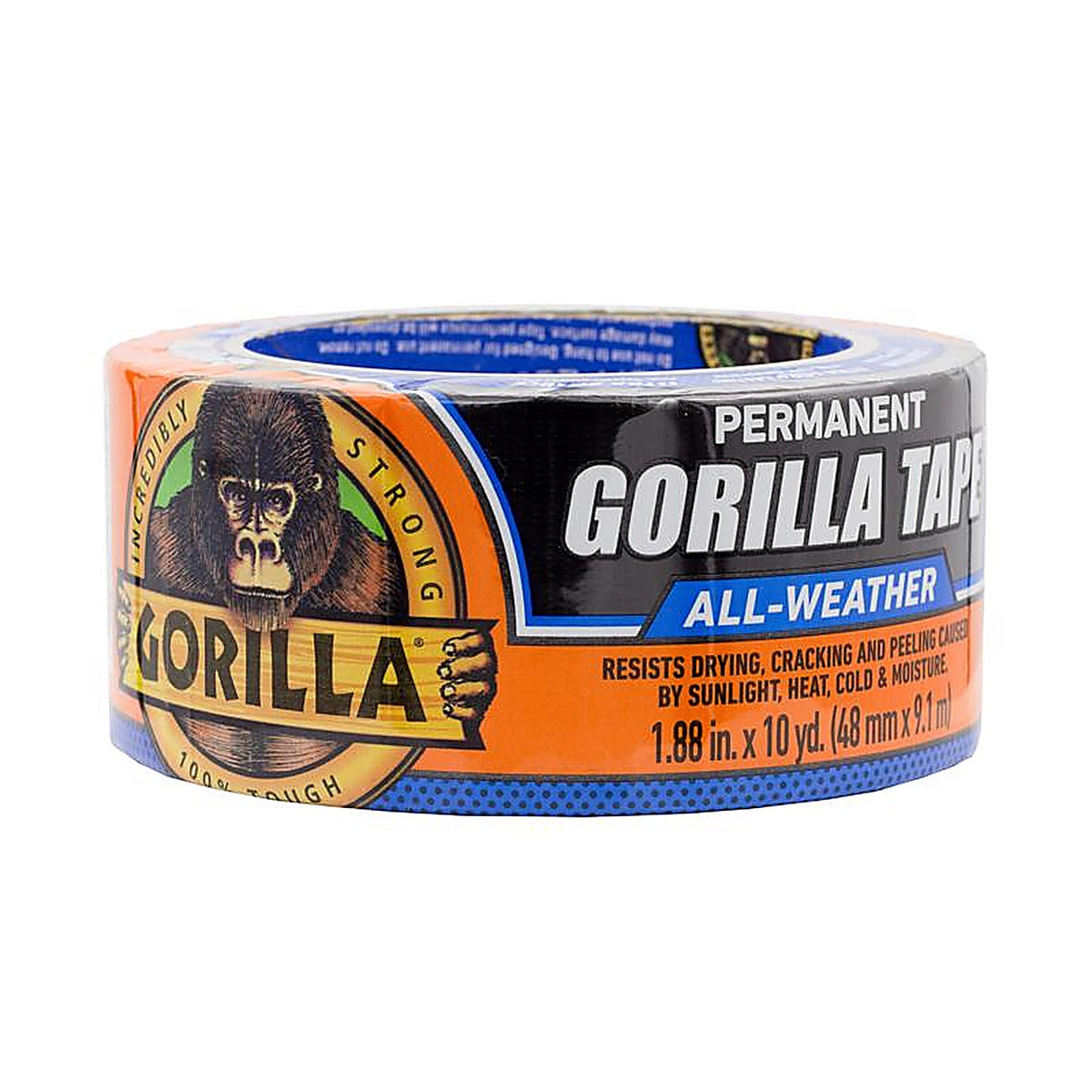 Gorilla - 110418 - All Weather 1.88 In. W X 10 Yd L Black Repair Tape