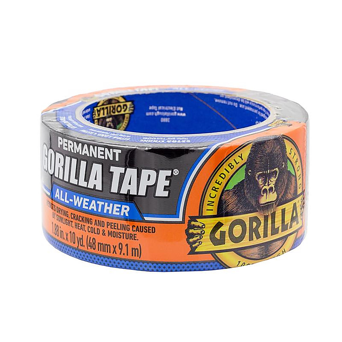 Gorilla - 110418 - All Weather 1.88 In. W X 10 Yd L Black Repair Tape