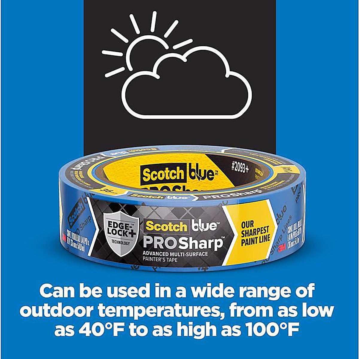 3M 2093-36AC3 ScotchBlue 1.41in. W X 60 yd L Blue Medium Strength Painters Tape 3 pk
