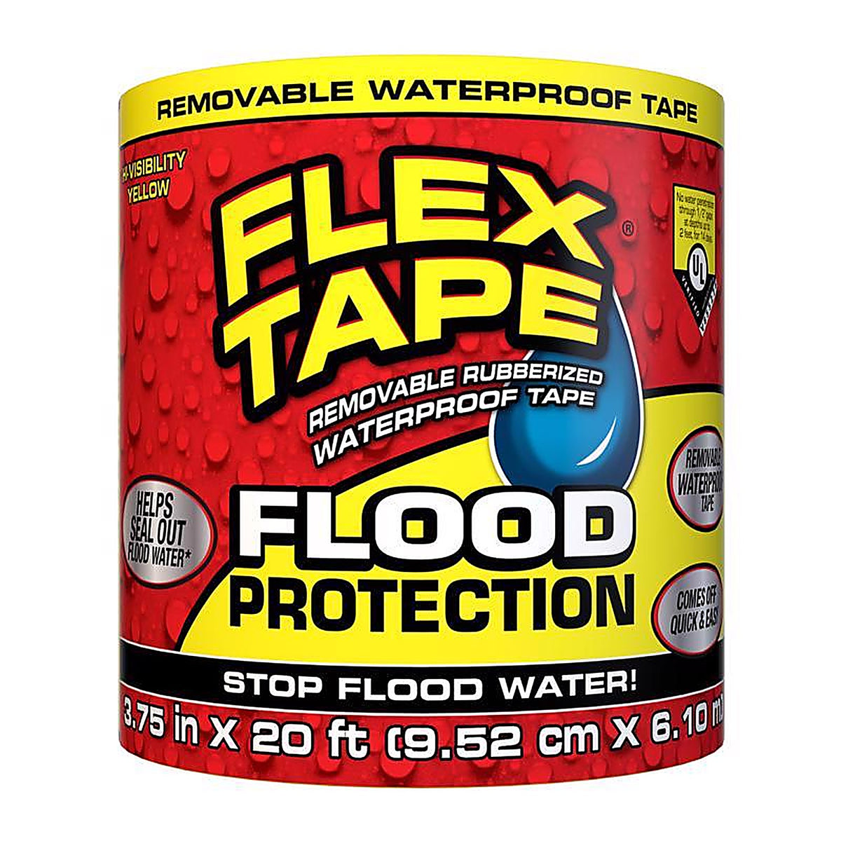 FLEX - RTSYELR0420 - Seal Family of Products Flood Protection 3.75 In. W X 20 Ft. L Yellow Waterproof Repair Tape