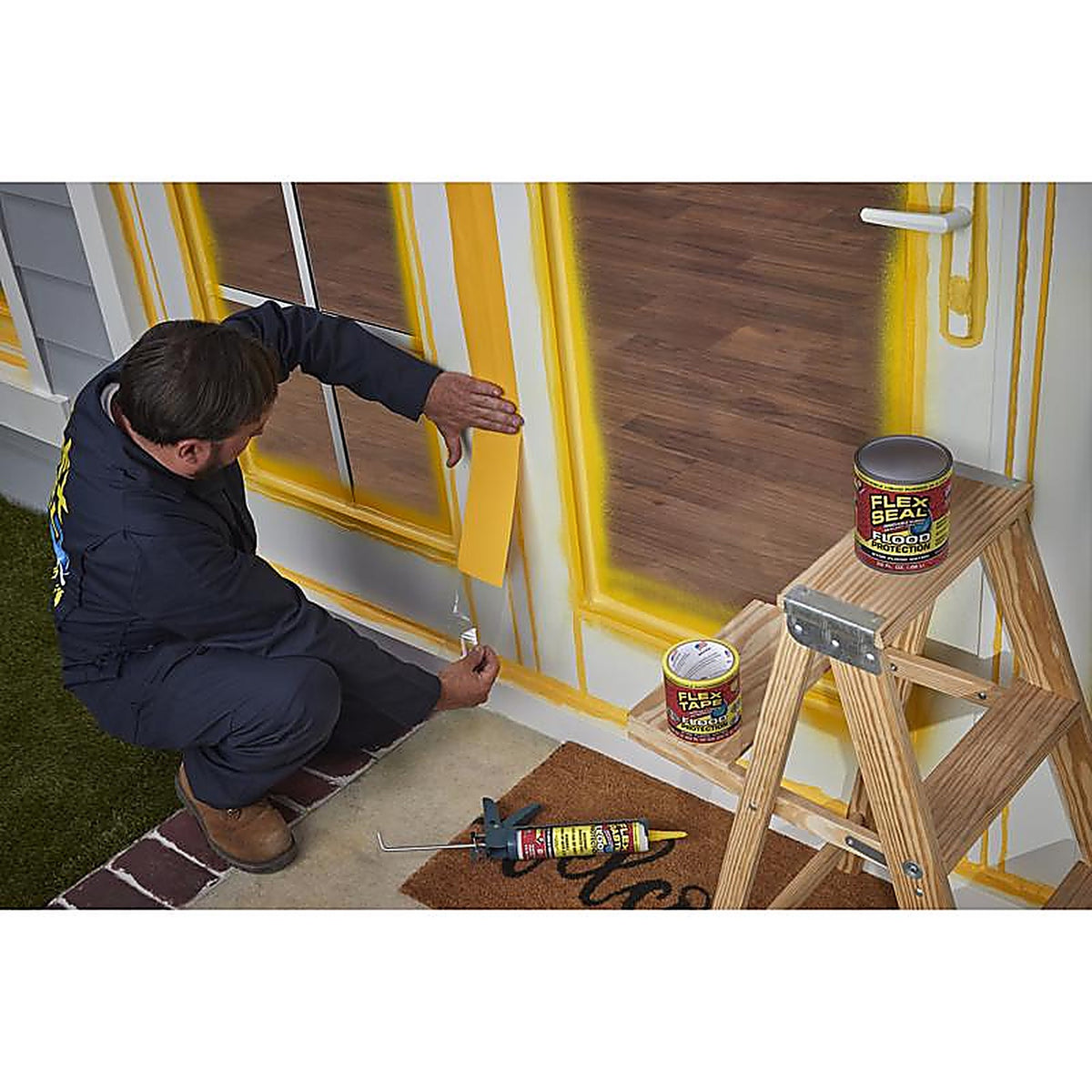 FLEX - RTSYELR0420 - Seal Family of Products Flood Protection 3.75 In. W X 20 Ft. L Yellow Waterproof Repair Tape