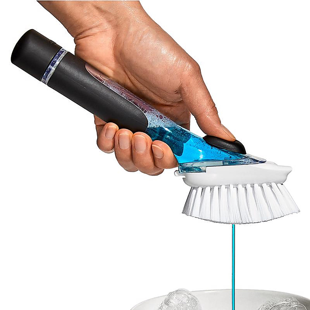OXO - 12361700 - Good Grips 1 In. W Medium Bristle Plastic/Rubber Handle Soap Dispenser Dish Brush