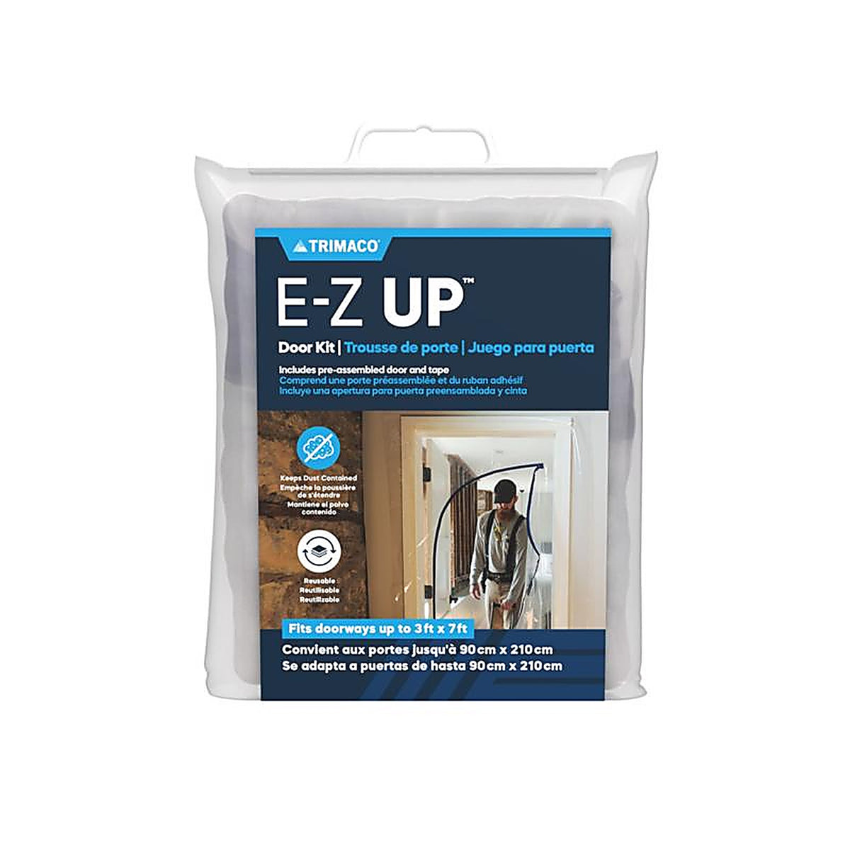 Trimaco - 54740 - E-Z Up 36 In. W X 84 In. L Clear Plastic Dust Barrier Door Kit