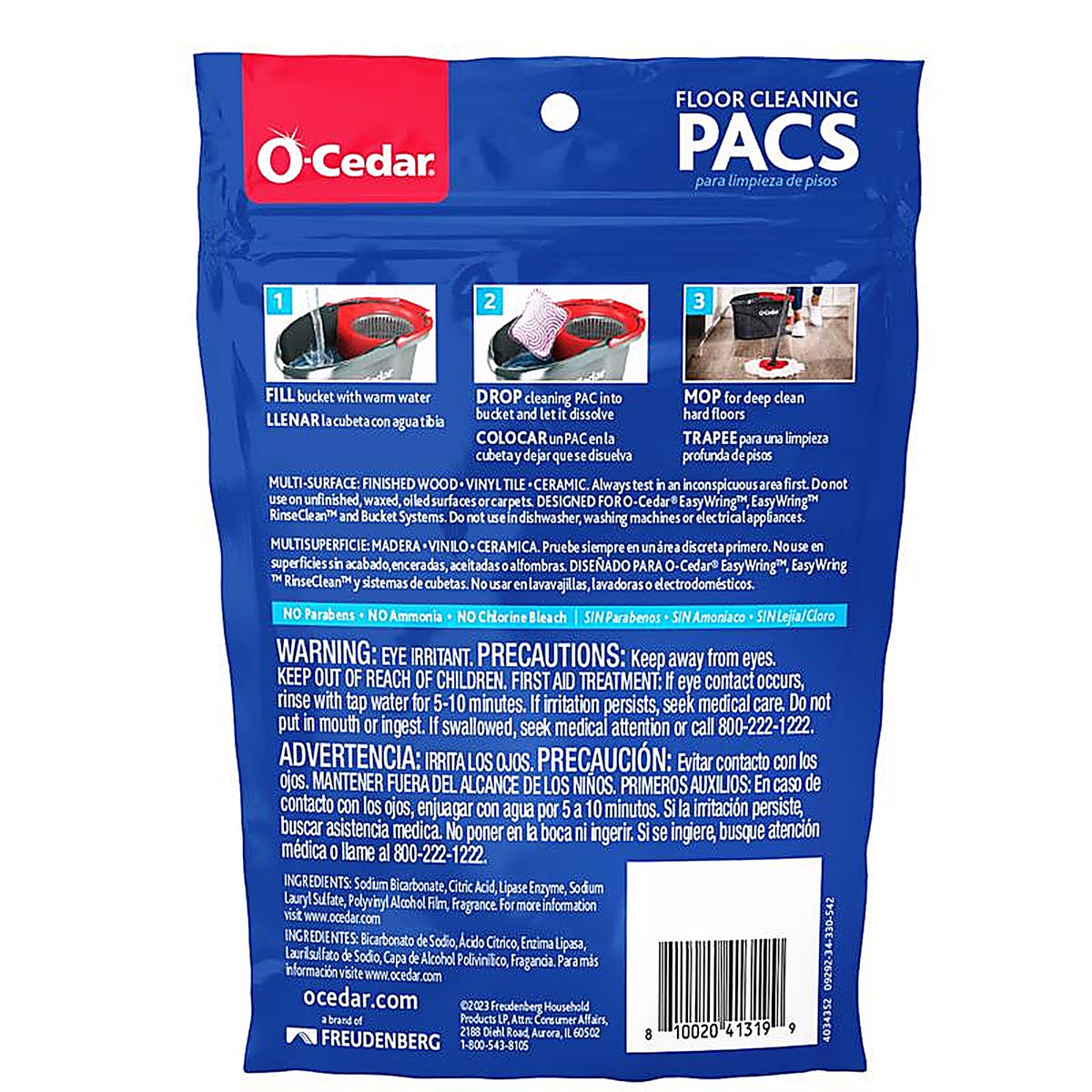 O-Cedar - 179054 - Lavender Scent Floor Cleaner Powder 10 Pack