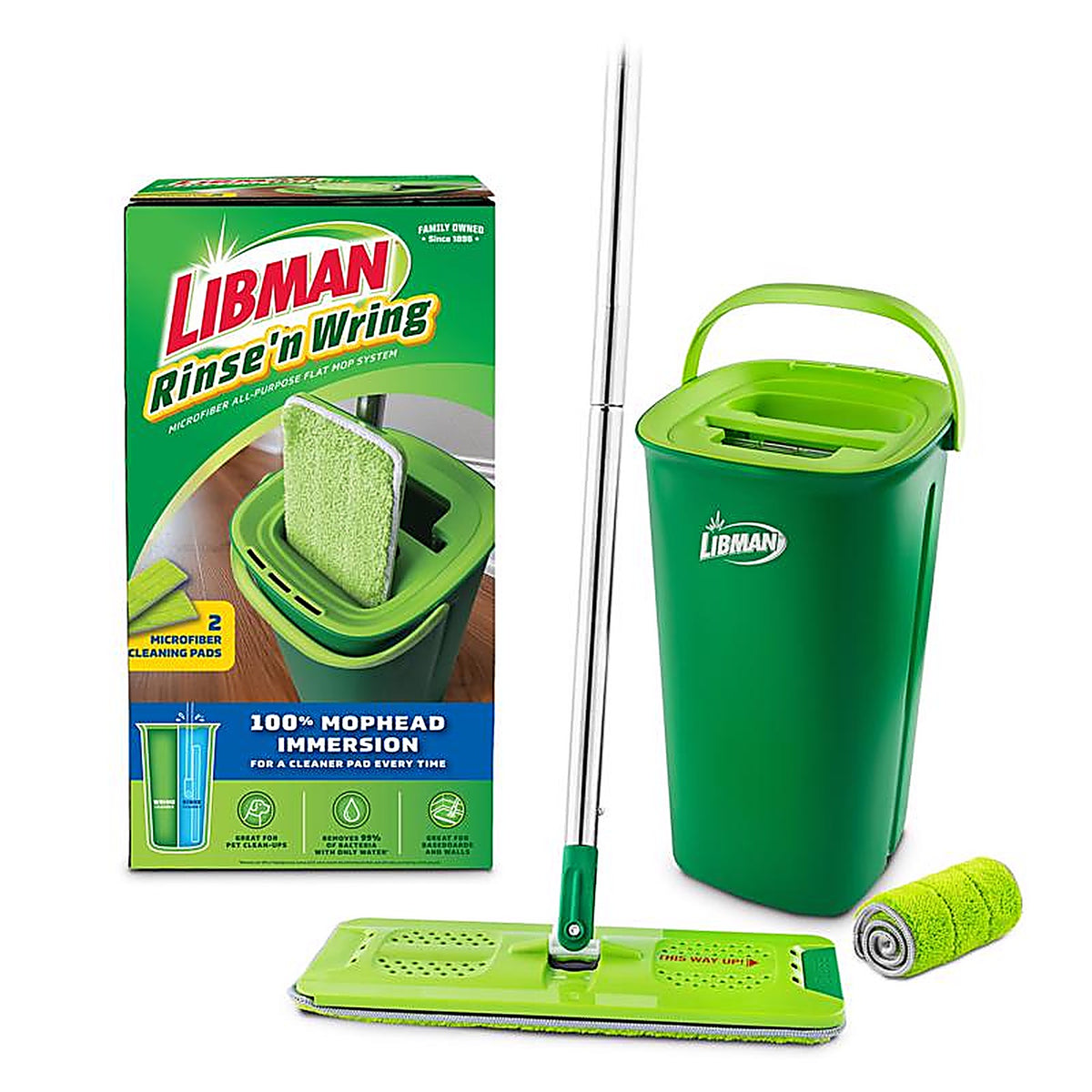 Libman - 1516 - Rinse N Wring 13 In. W Microfiber Mop with Bucket