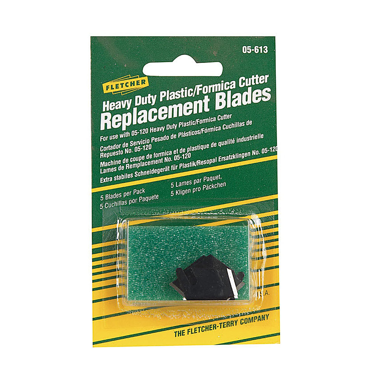 Fletcher-Terry 05-613 Plastic and Formica Steel Heavy Duty Replacement Blade .33 in. L 5 pc