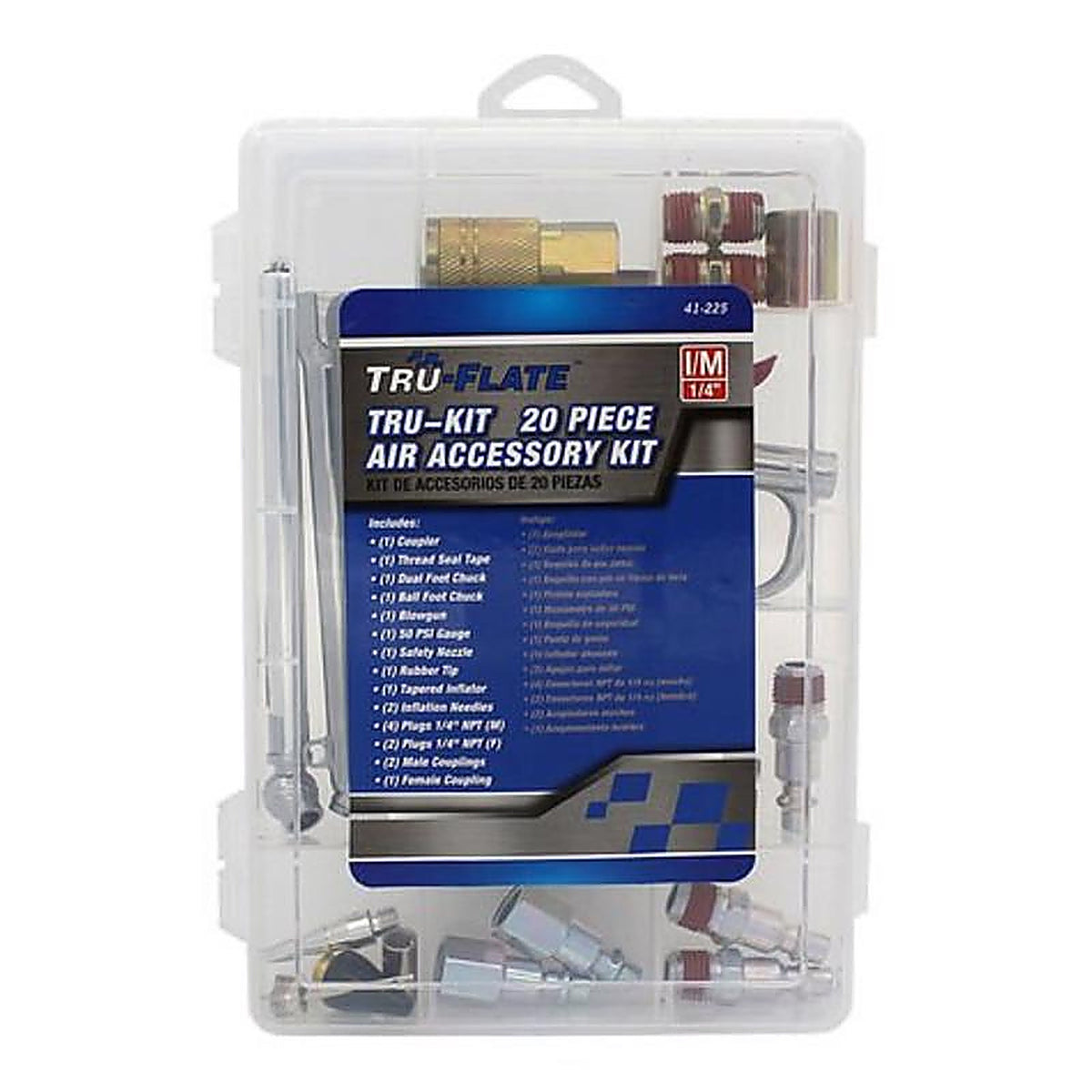 Tru-Flate - TRFL41225 - Air Tool Accessory Kit Boxed 20 Piece