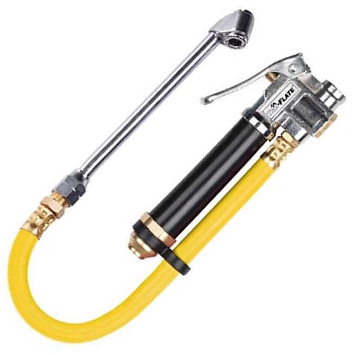 Tru-Flate - TRFL101TF - Brass/Steel Inflator Gauge with Hose 1/4 In. NPT 120 PSI 1 Piece