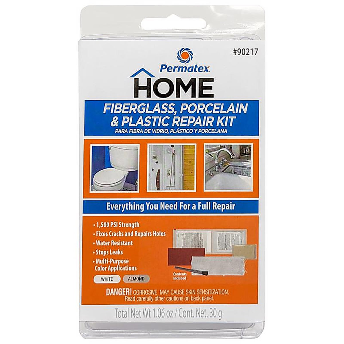 Permatex - 90217 - High Strength White/Almond Repair Kit 30 GM