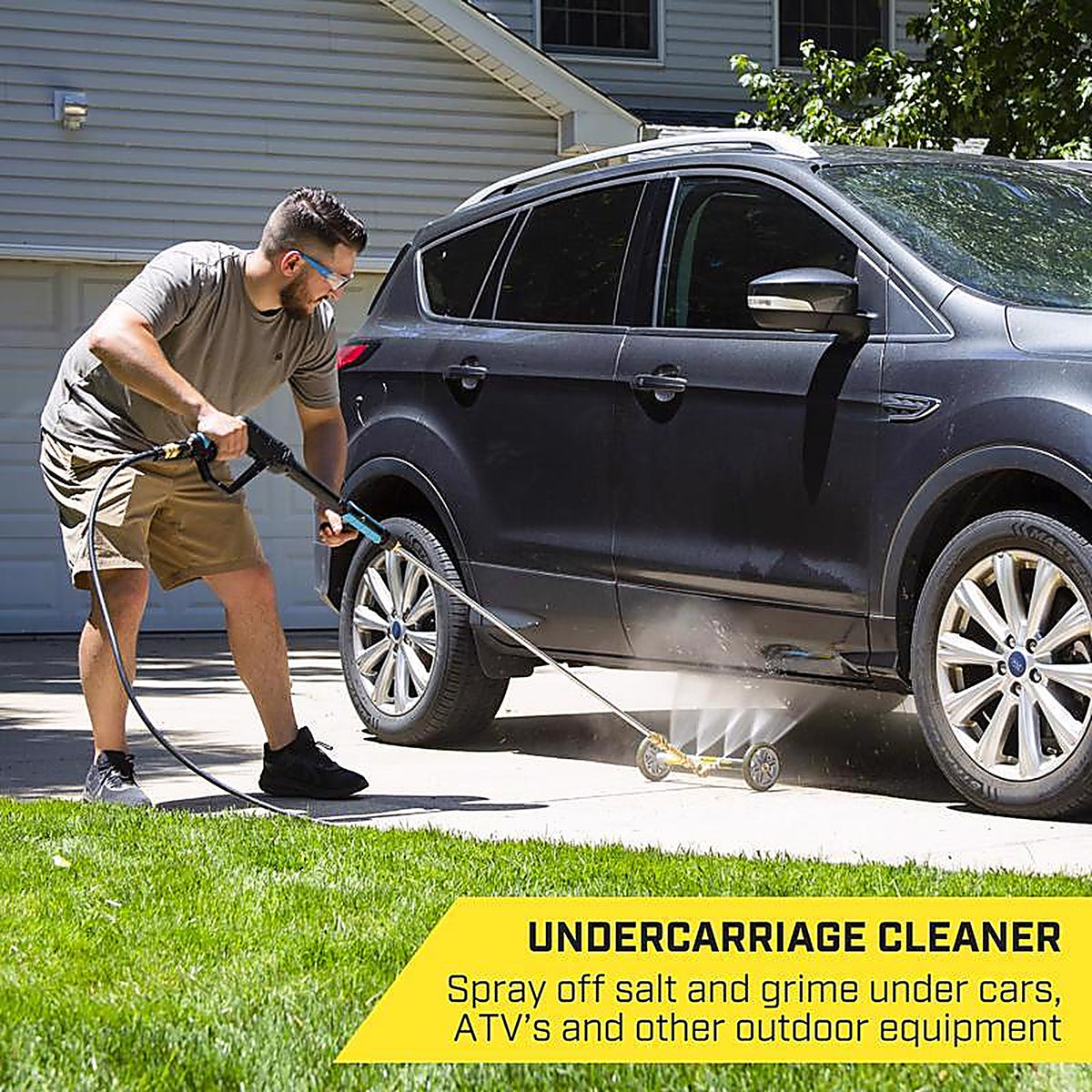 SurfaceMaxx - SGY-PWA97 - 14-In Water Broom & Undercarriage Cleaner 3300 PSI