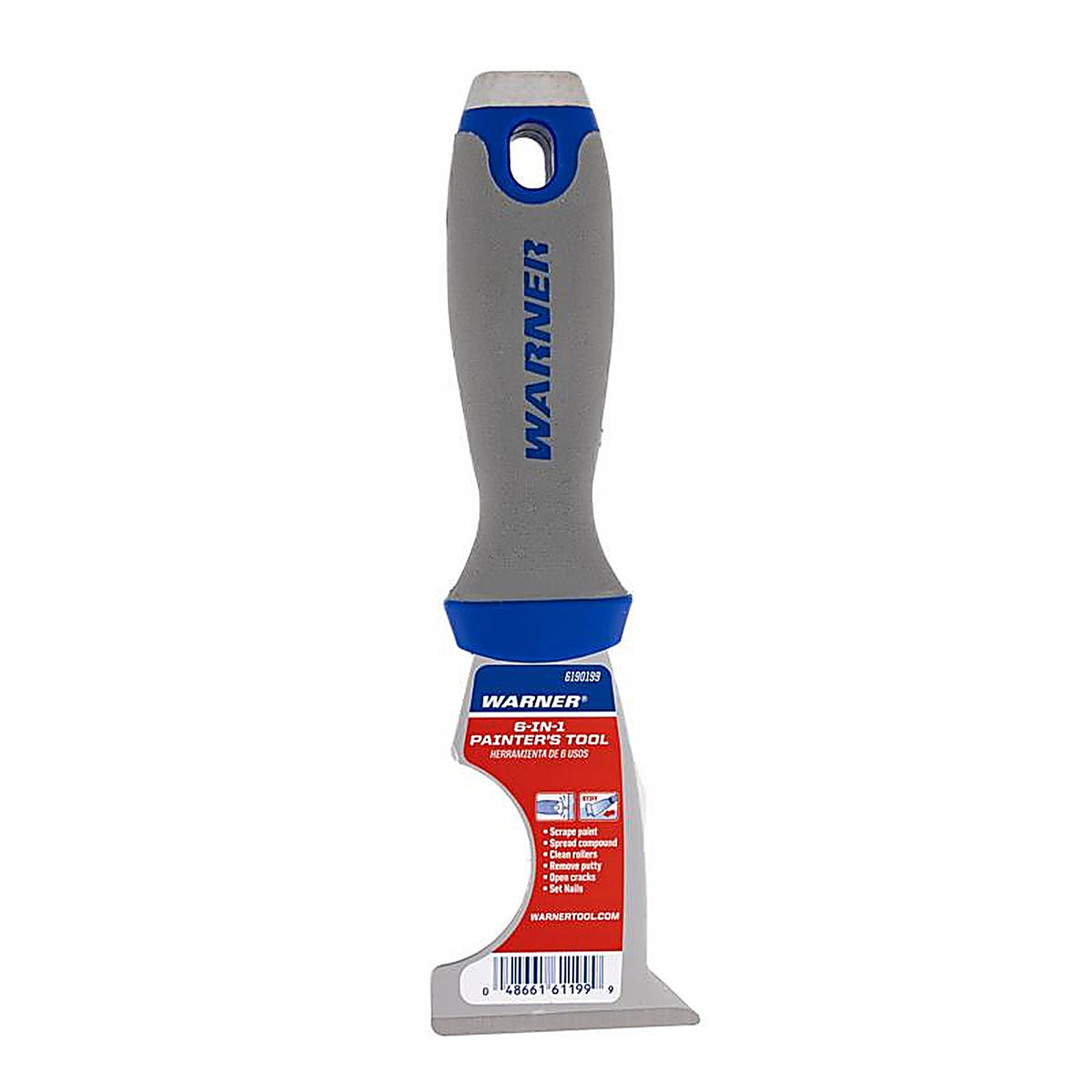 Warner - 6190199 - 2-1/2 In. W Carbon Steel Stiff 6-In-1 Painters Tool