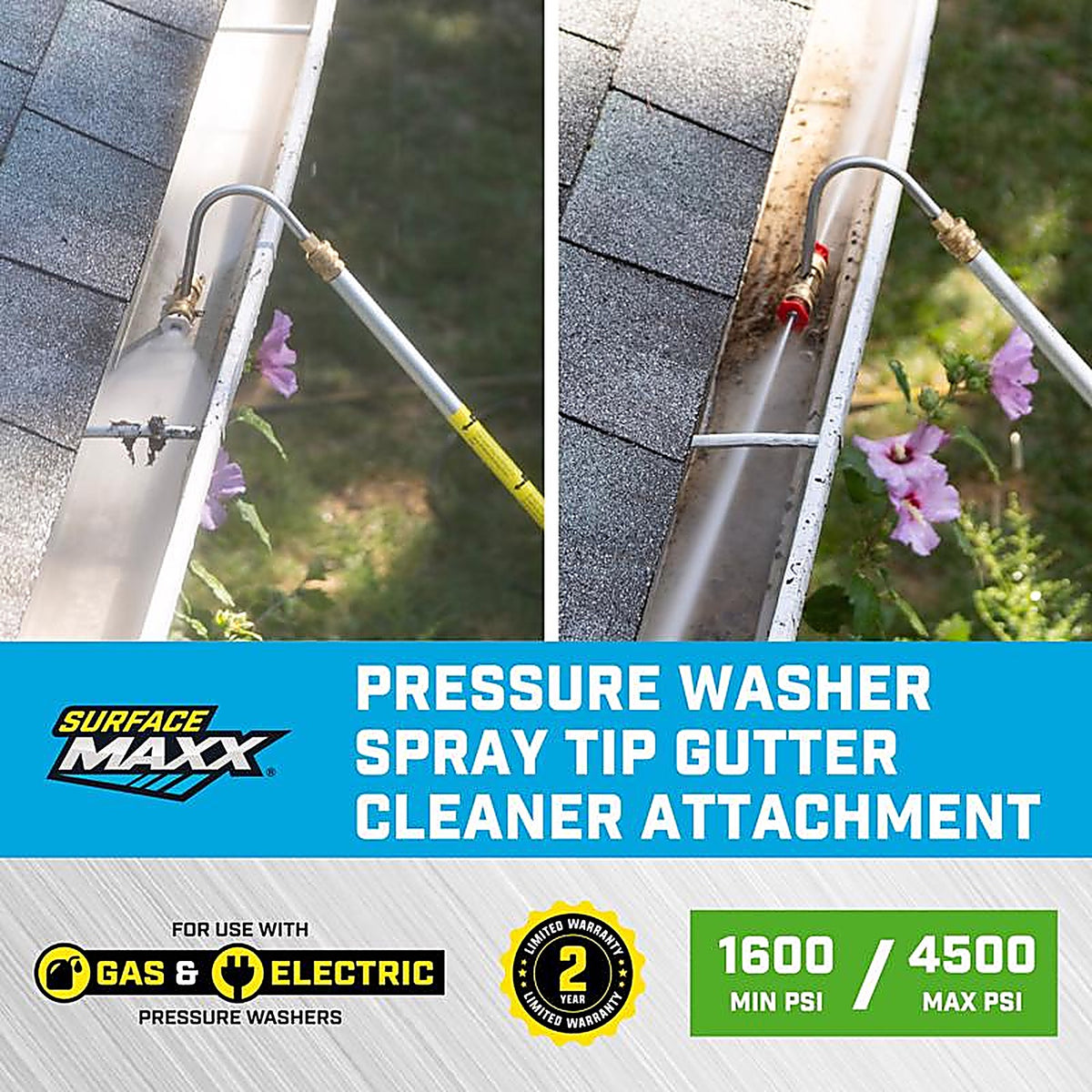 SurfaceMaxx - SGY-PWA1087 - Gutter Cleaner Attachment 4500 PSI