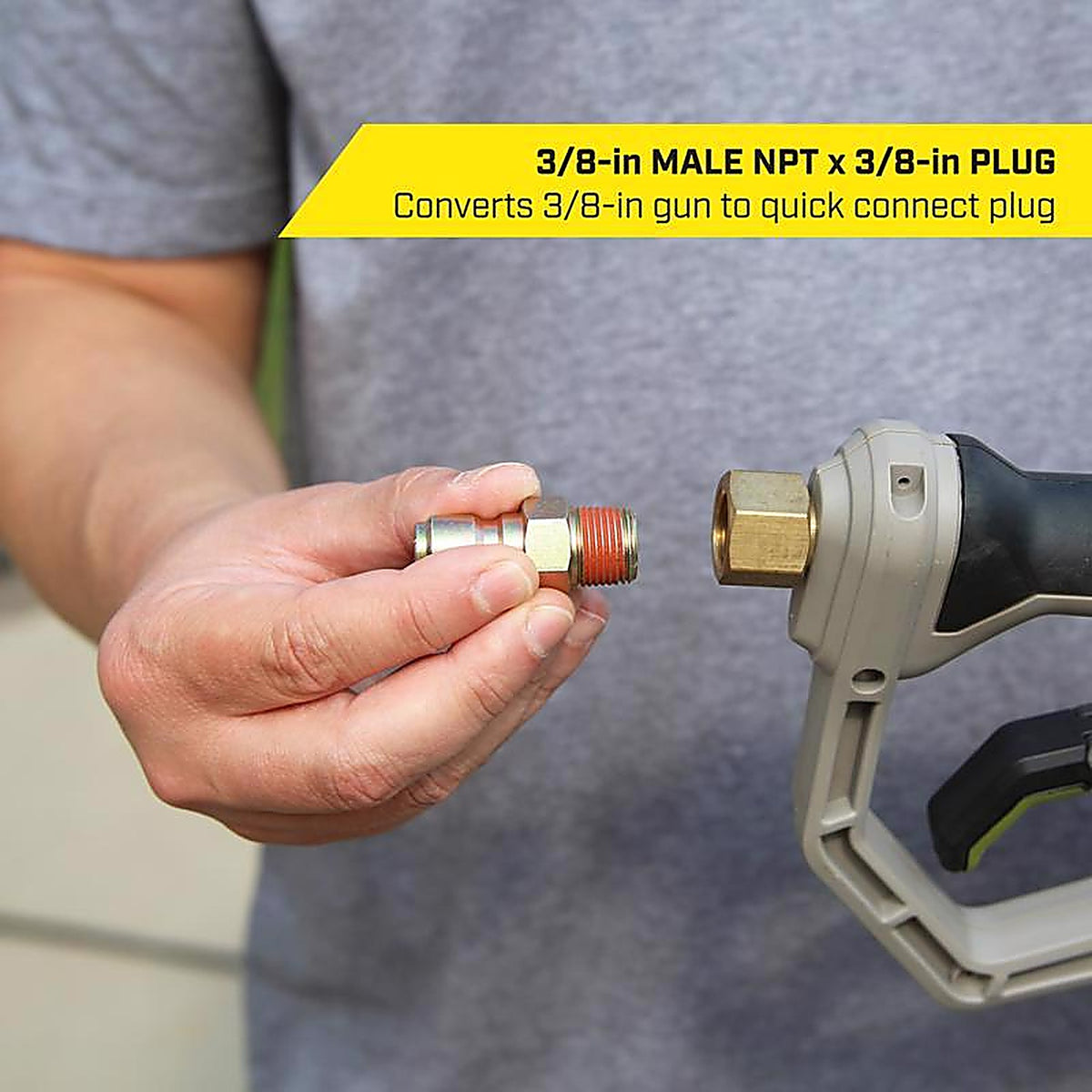SurfaceMaxx - SGY-PWA22 - 3/8-In Male NPT X 3/8-In Quick Connect Plug 4500 PSI