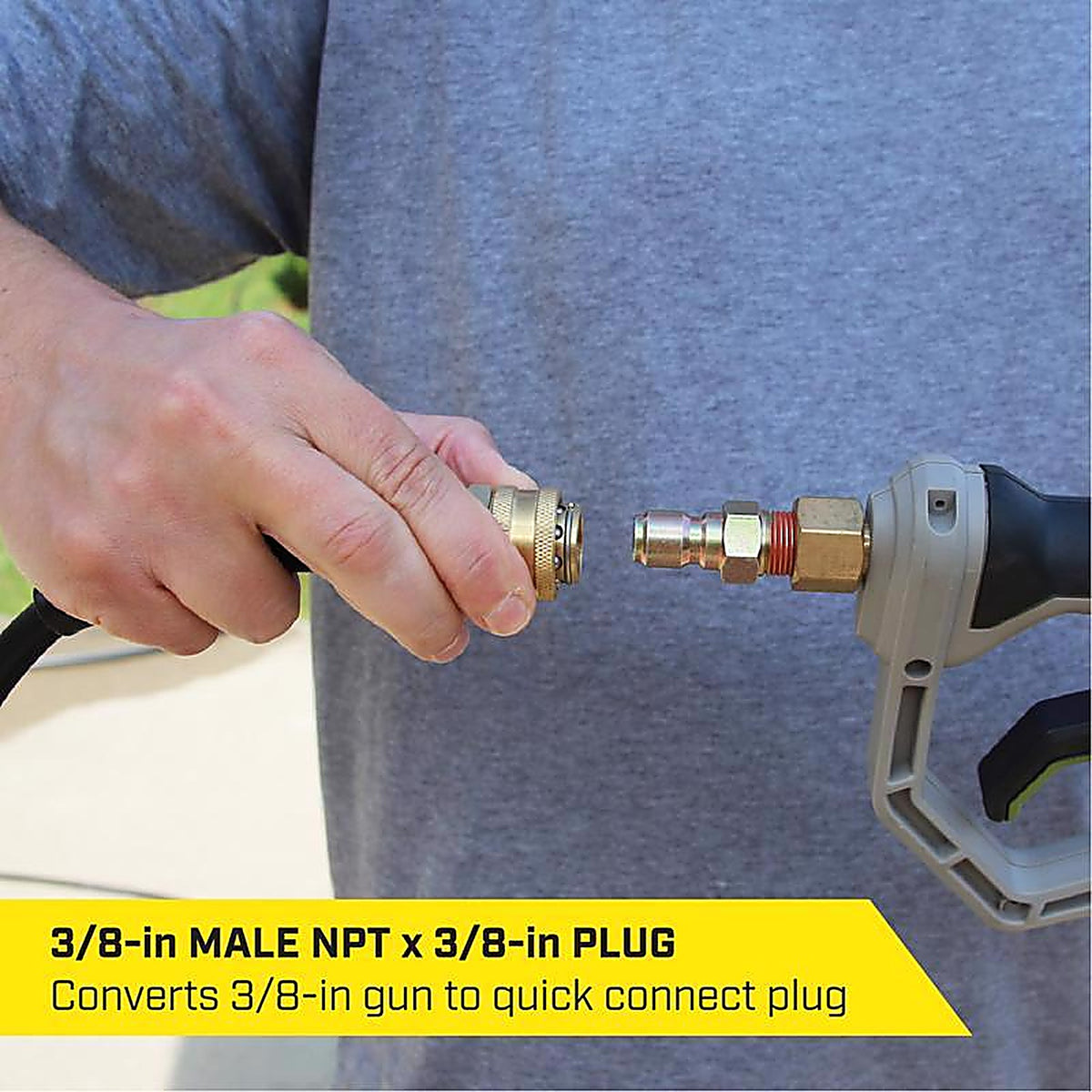 SurfaceMaxx - SGY-PWA22 - 3/8-In Male NPT X 3/8-In Quick Connect Plug 4500 PSI