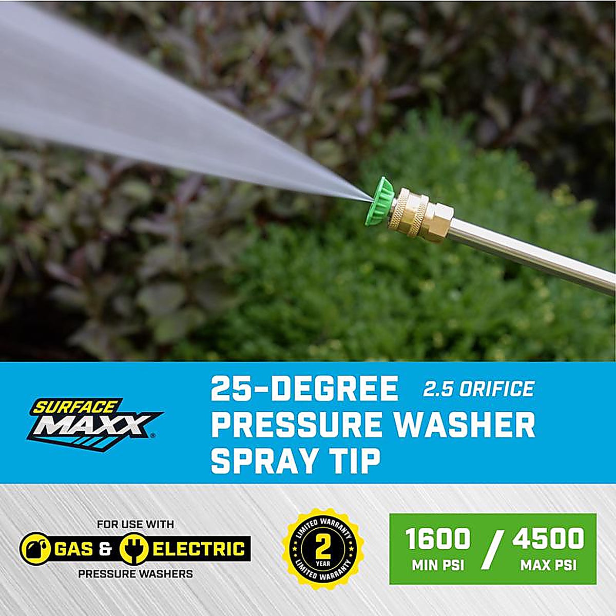 SurfaceMaxx - SGY-PWA86 - 2.5 Orifice 25-Degree Spray Nozzle 4500 PSI