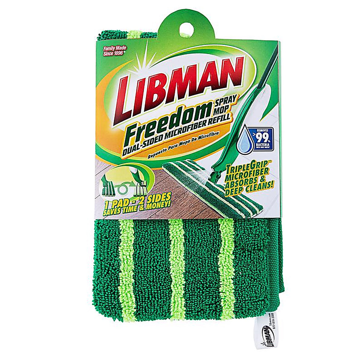 Libman - 1715 - Freedom Flat Microfiber Mop Refill 1 Pack