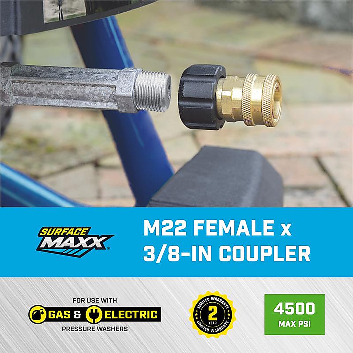 SurfaceMaxx - SGY-PWA30 - M22 Female X 3/8-In Quick Connect Coupler 4500 PSI