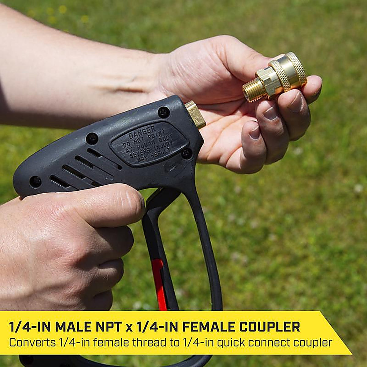 SurfaceMaxx - SMX-PWA316 - 1/4-In Male NPT X 1/4-In Female Quick Connect Coupler 5500 PSI