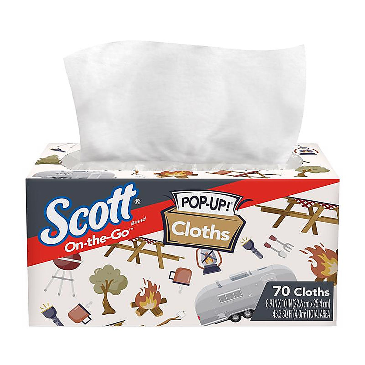 Scott - 55195 - On-The-Go Cleaning Cloth 9 In. W X 10 In. L 70 CT 1 Pack