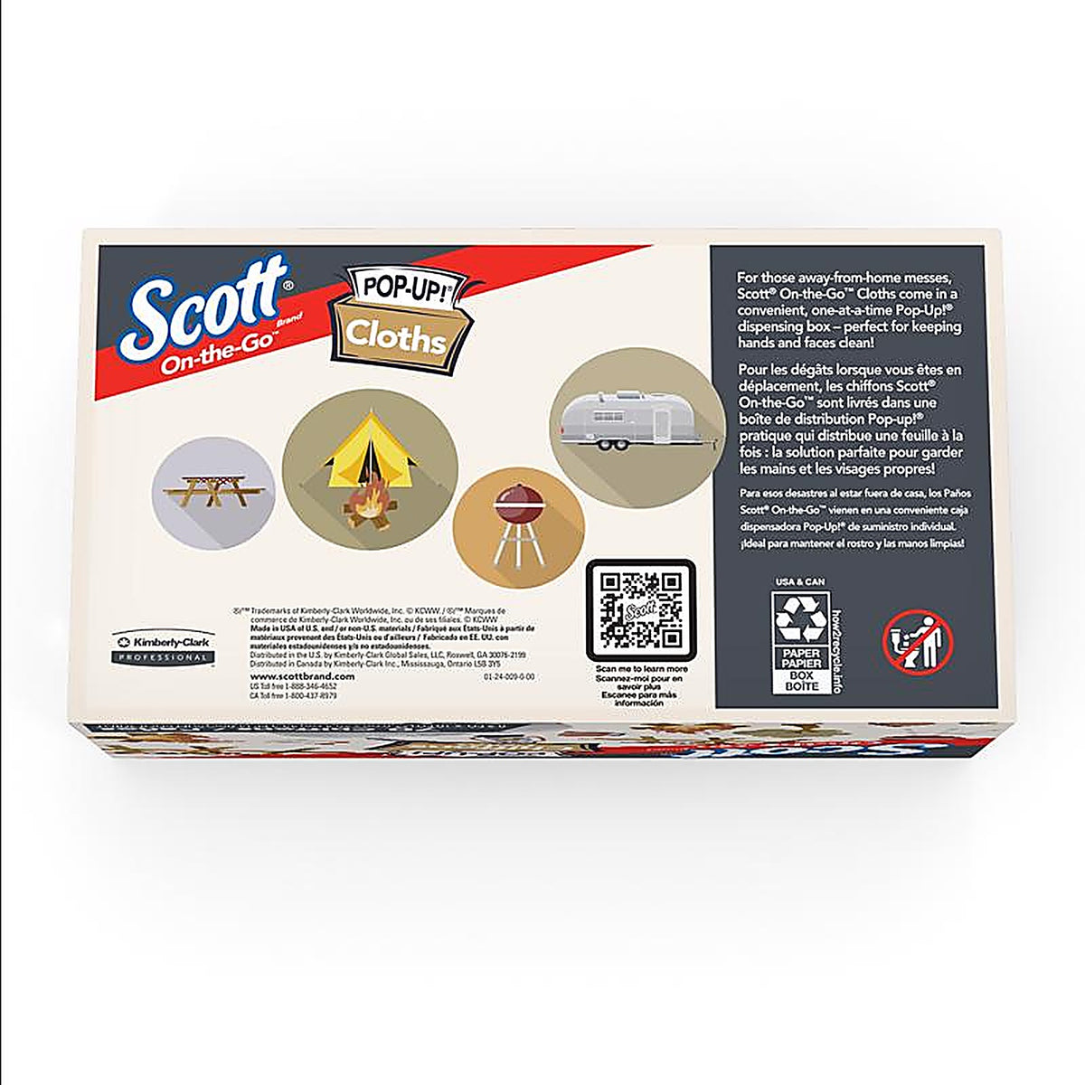 Scott - 55195 - On-The-Go Cleaning Cloth 9 In. W X 10 In. L 70 CT 1 Pack