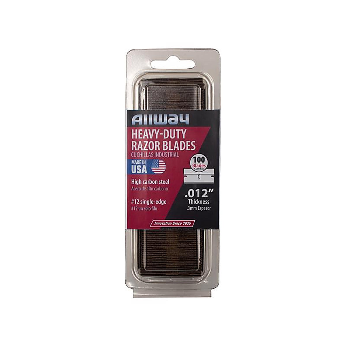 Allway - SEB112VP - Carbon Steel Single-Edge Razor Scraper