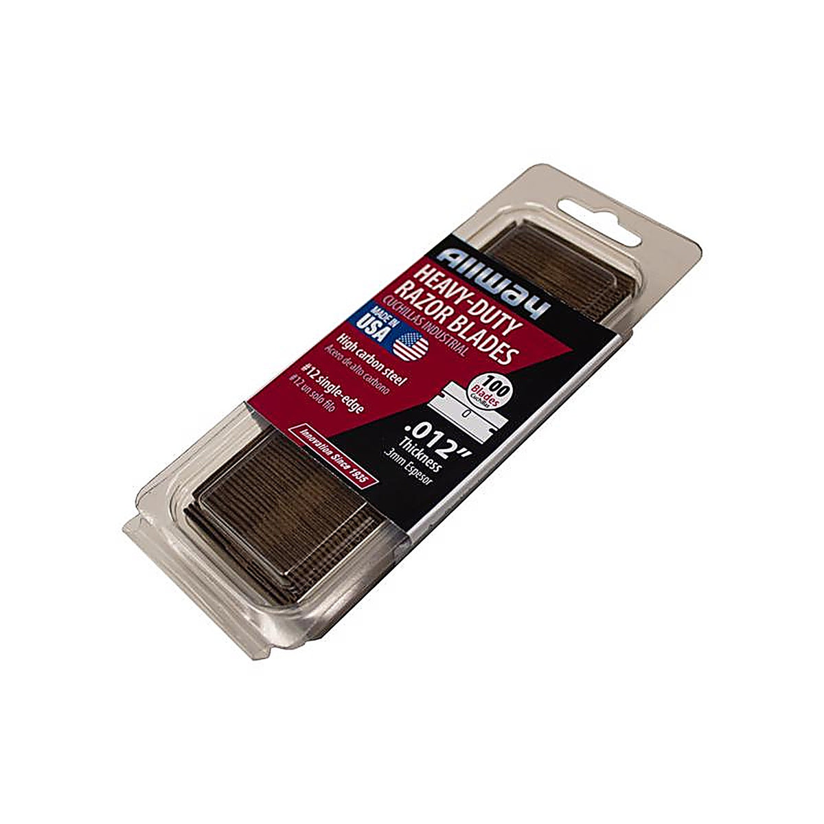 Allway - SEB112VP - Carbon Steel Single-Edge Razor Scraper