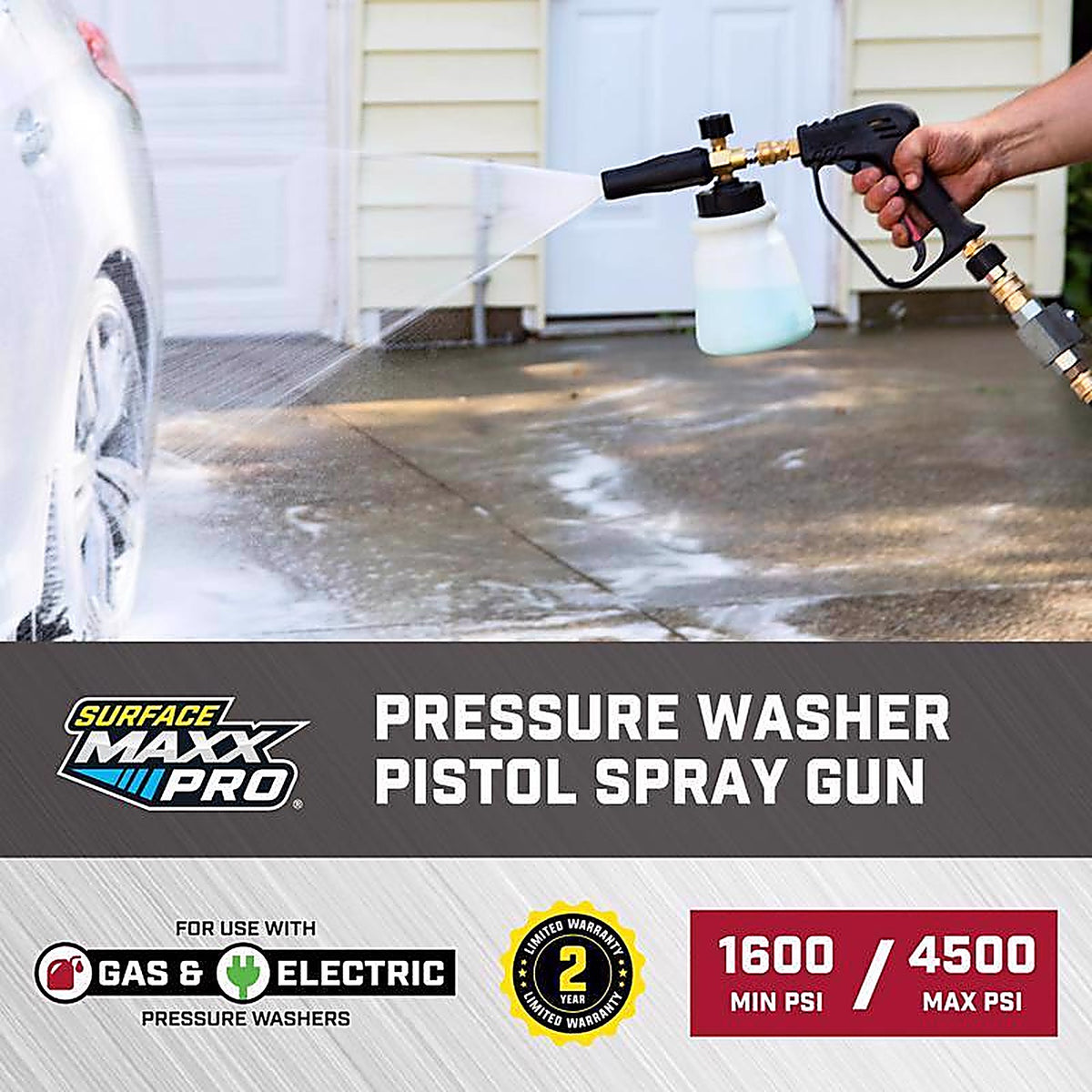 SurfaceMaxx - SMX-PWA308 - Pistol Pressure Washer Gun 4500 PSI