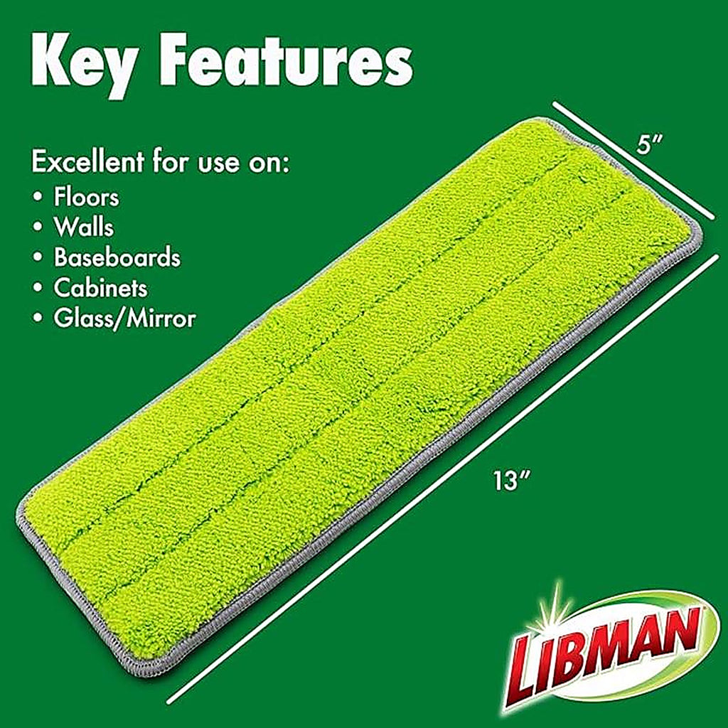 Libman - 1676 - Rinse N Wring 13 In. Flat Microfiber Mop Refill 1 Pack