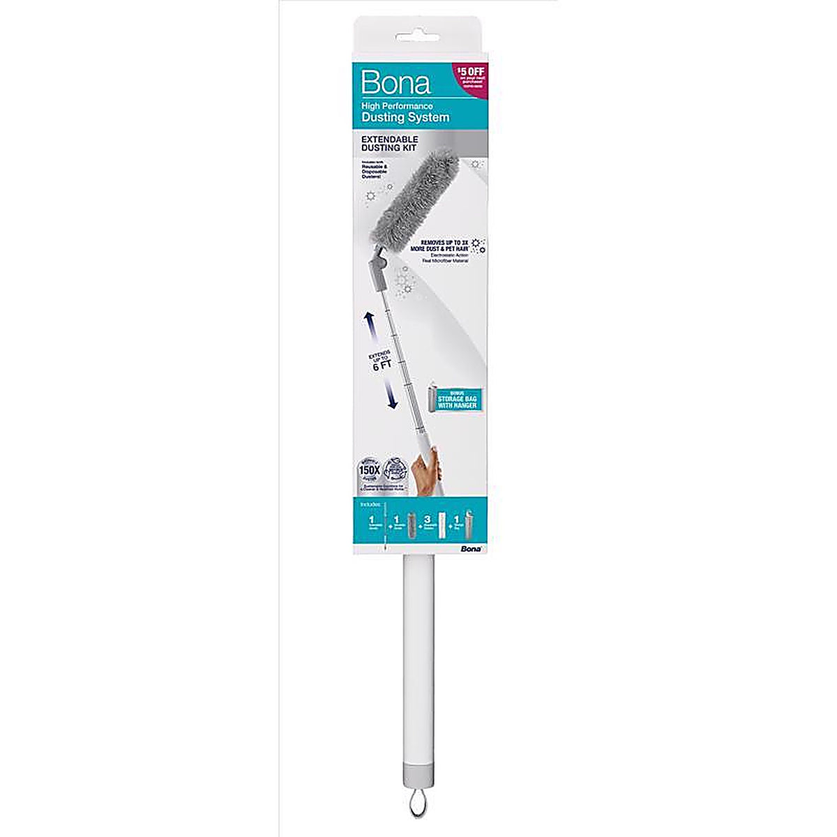 Bona - WM710013638 - Microfiber Duster Kit 11 In. W X 72 In. L 1 Pack