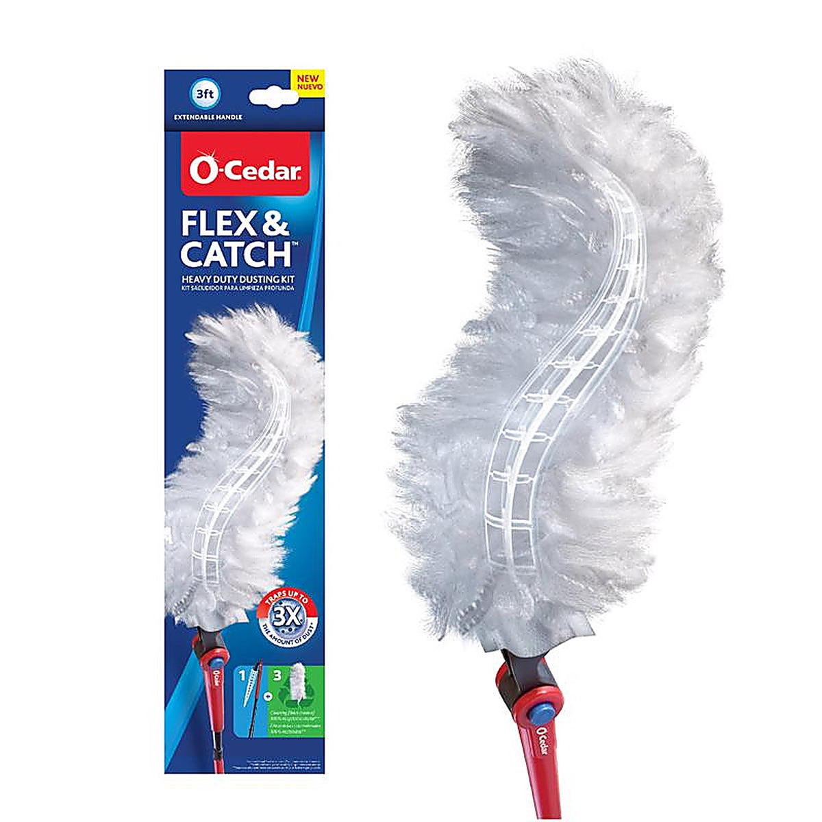 O-Cedar - 172148 - Flex and Catch Microfiber Duster Kit 36 In. L 1 Pack