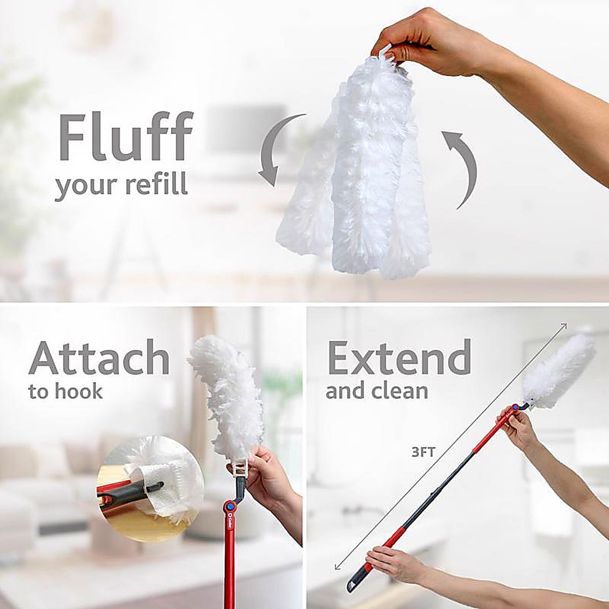 O-Cedar - 172148 - Flex and Catch Microfiber Duster Kit 36 In. L 1 Pack