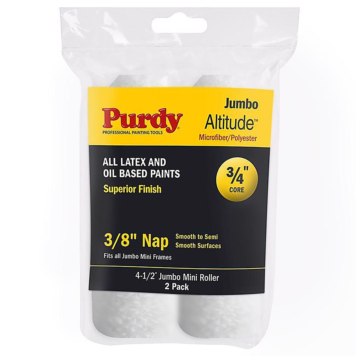 Purdy - 14G624072 - Altitude Poly Micro 4.5 In. W X 3/8 In. Jumbo Mini Paint Roller Cover 2 Pack